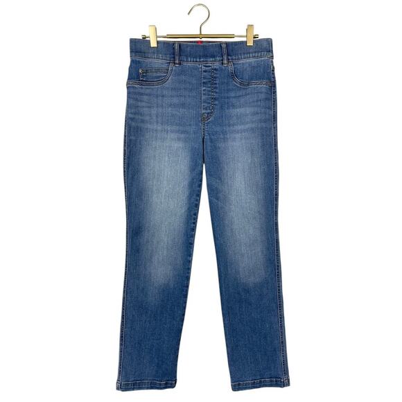 Spanx Straight-Leg Ankle Jeans Blue Medium Pull-On High Rise Casual 20356R - Picture 5 of 13